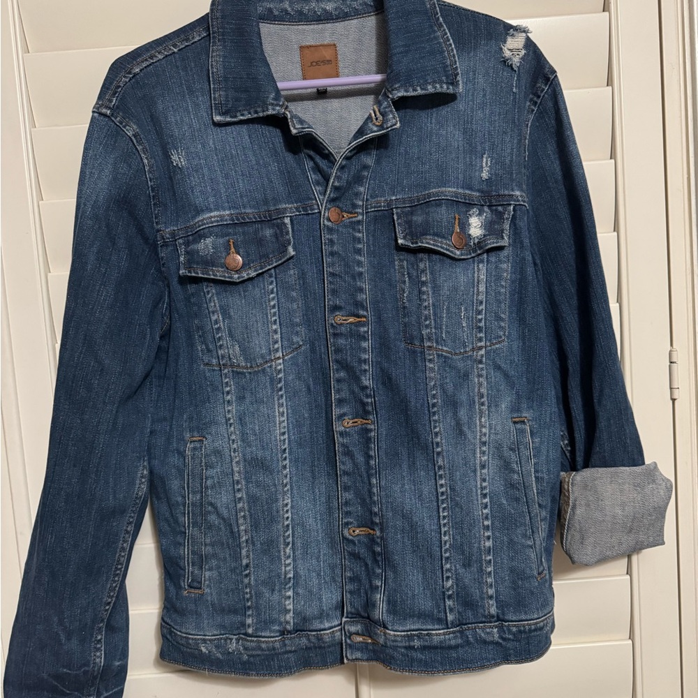 Joe's Jeans Blue and Brown Denim Jacket